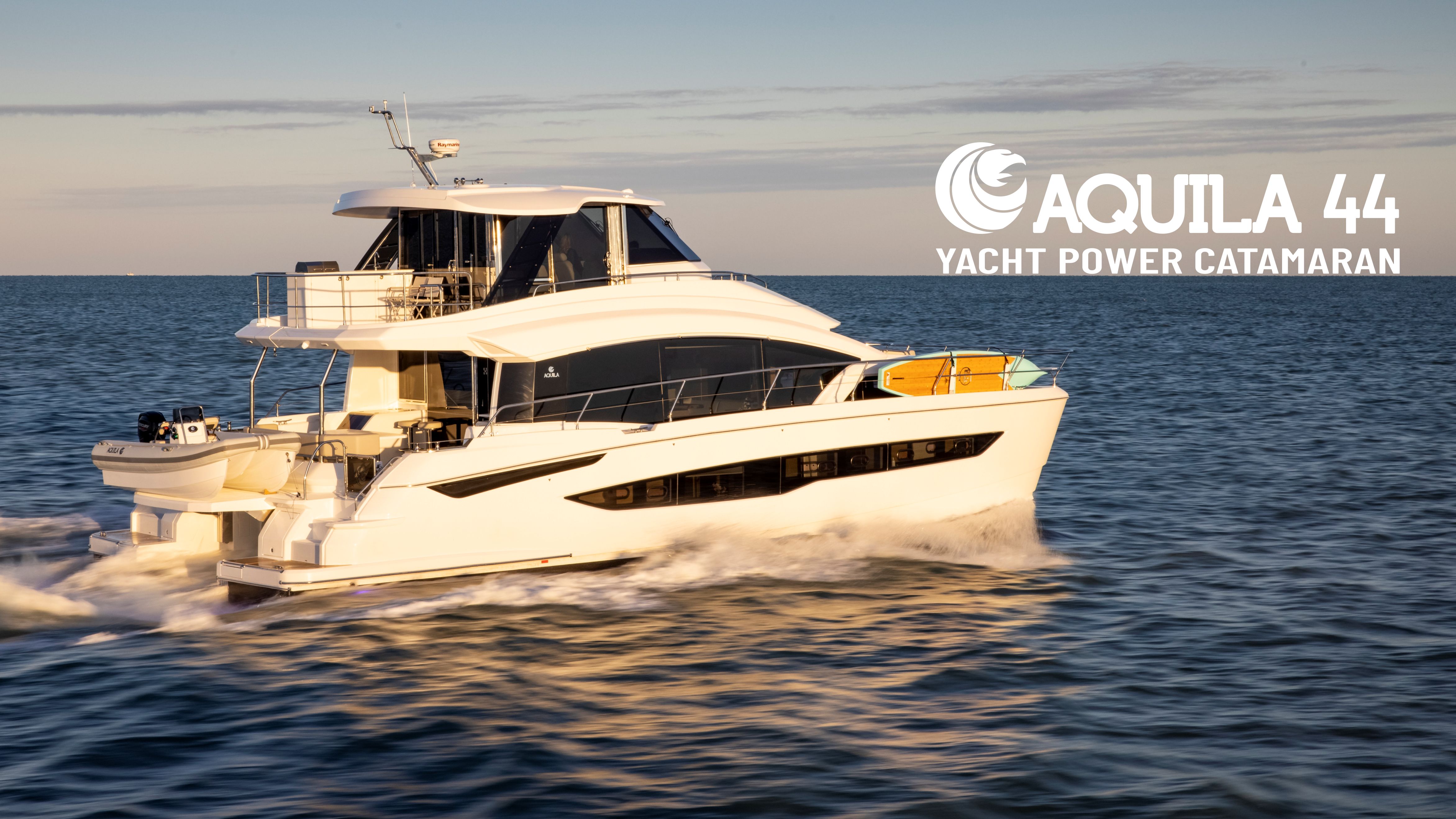 Aquila 44 PowerCat #100. gövde denize indirildi