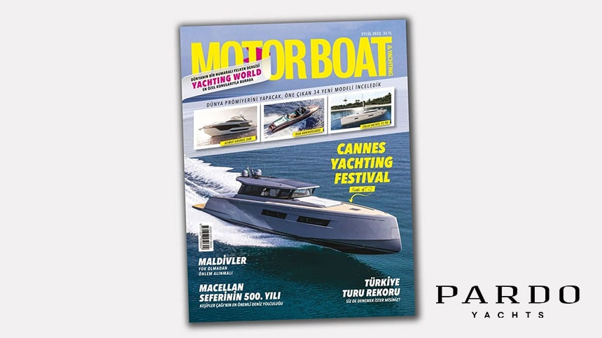 Motor Boat & Yachting Eylül 2022 kapak kızı Yeni PARDO GT52