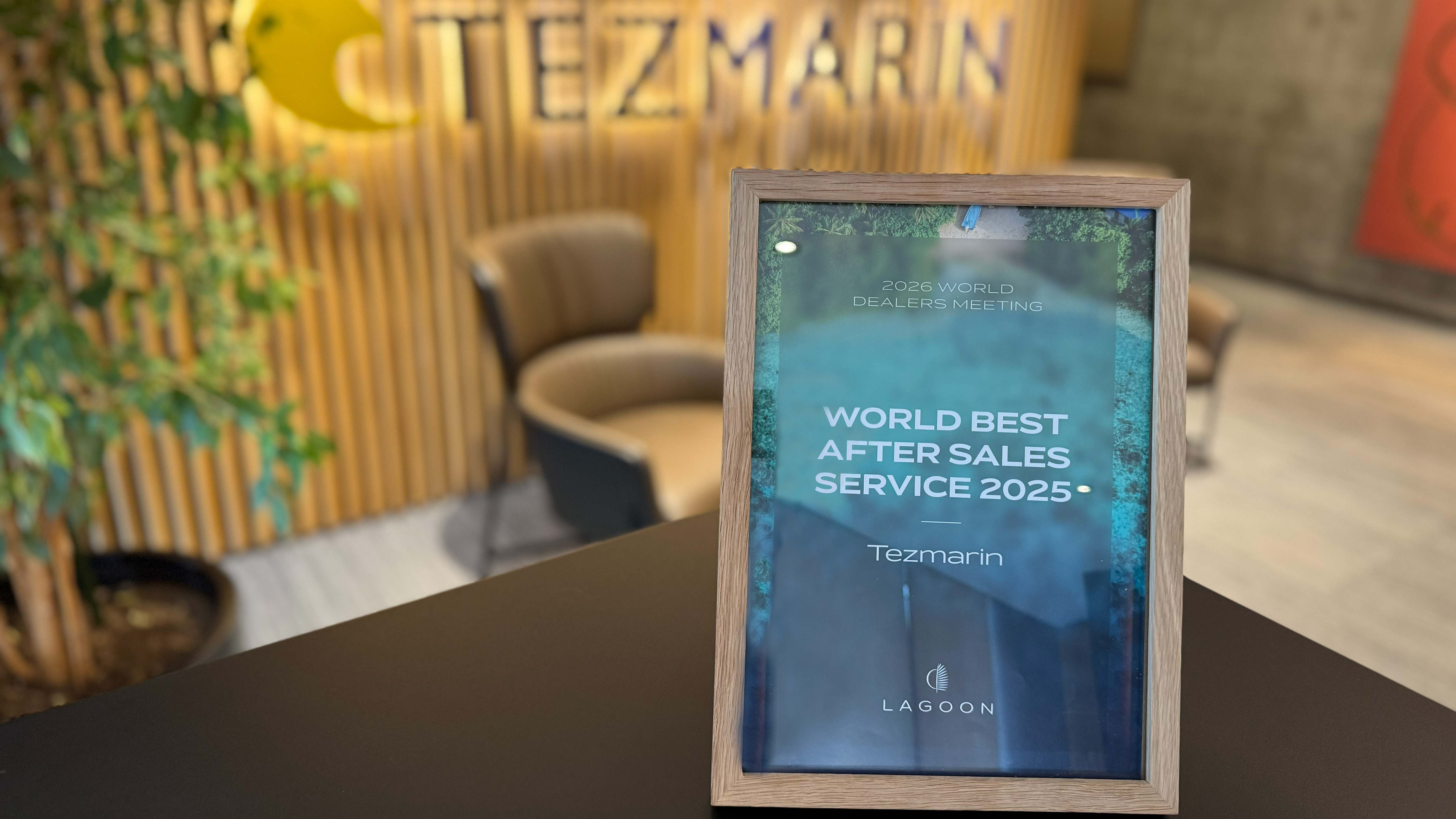 Tezmarin honored with Lagoon’s World Best After Sales Service 2025 award